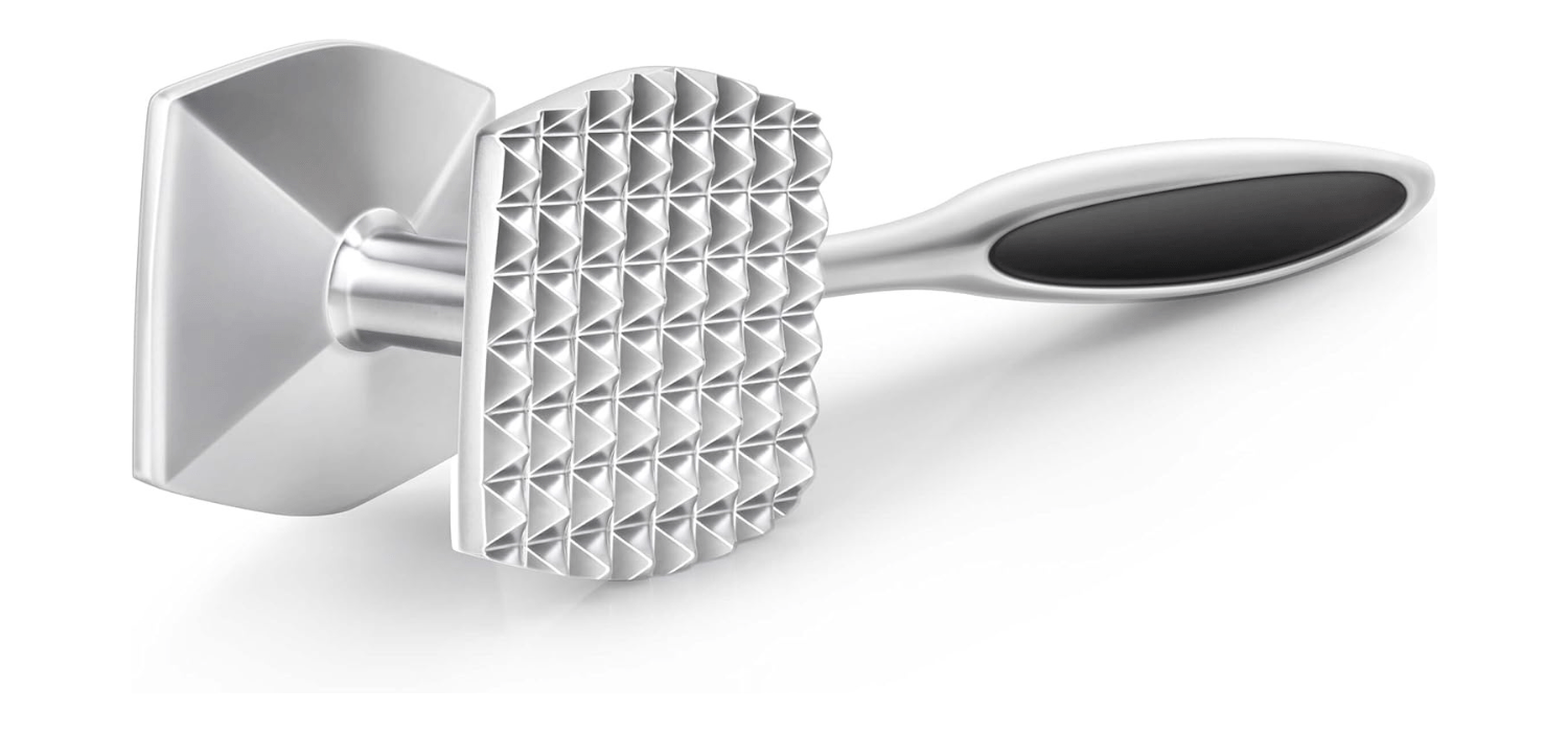 metal meat tenderizer with rubber grip